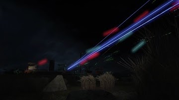 Settlement Defenses create spectacular light show.