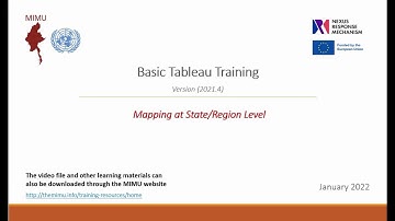 Ep 02 | Mapping at State and Region Level | MIMU Basic Tableau Training Jan 2022