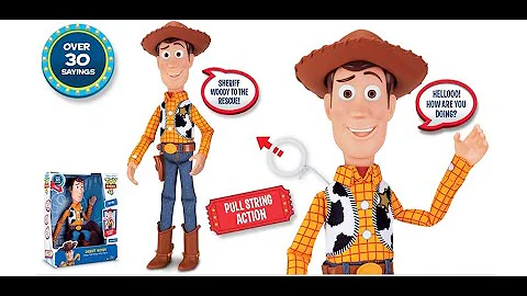 Toy Story 4 Sheriff Woody Deluxe Pull-String Actio...