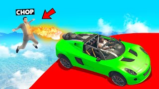 CHOP HIT ME USING HIS SUPER ROCKET CAR IN DERBY GTA 5