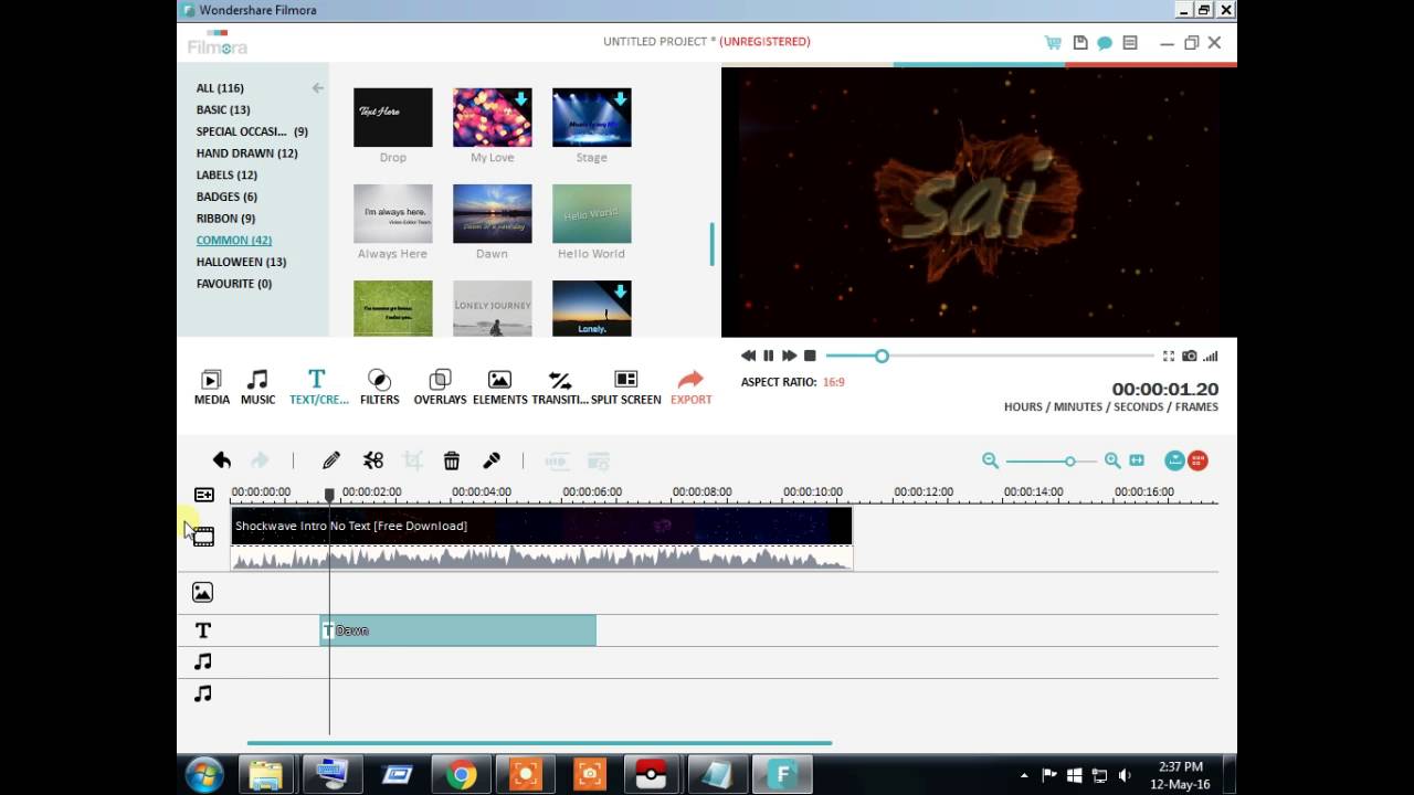 how to make a intro in wondershare filmora - YouTube
