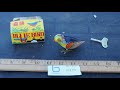 Lot 755 blue bird windup toy with key and original box
