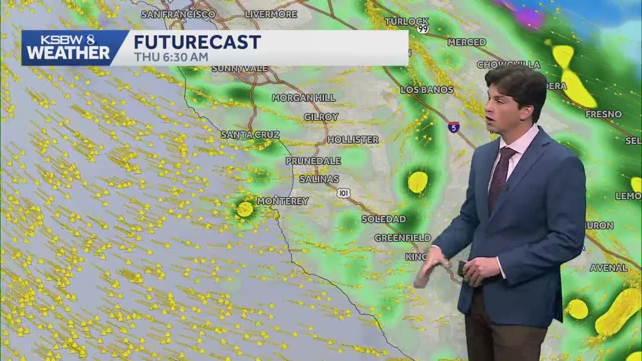Scattered showers with thunderstorms today as colder air arrives - YouTube
