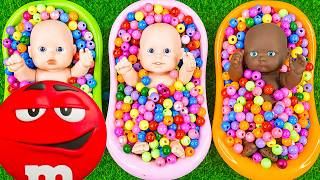 Satisfying Candy ASMR with Rainbow BathTubs & & Magic Fire Truck