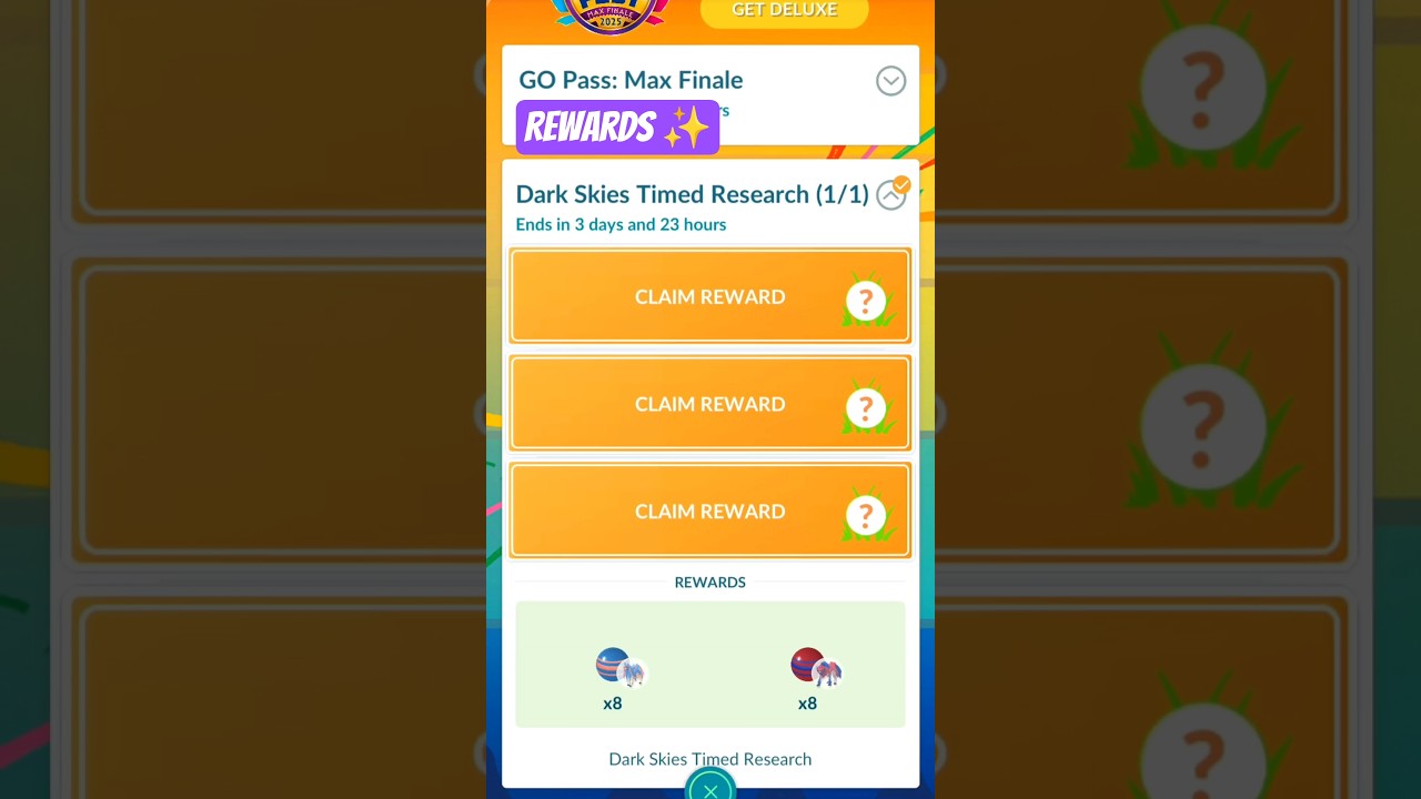 Dark Skies Timed Research Rewards Pokemon Go