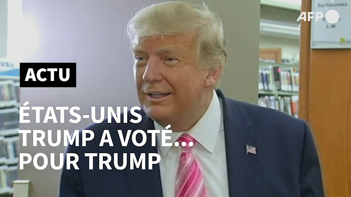 Présidentielle aux États-Unis: Donald Trump vote par anticipation en Floride | AFP