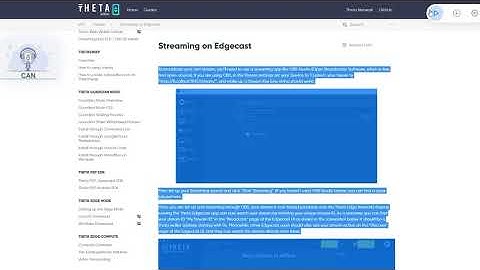 Streaming on Edgecast Theta