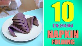 10 AMAZING DESIGN TABLE NAPKIN FOLDING