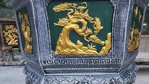 Khuôn lục giác 80cm cao 54cm nhựa composite có lòng trong có tấm đáy 2022