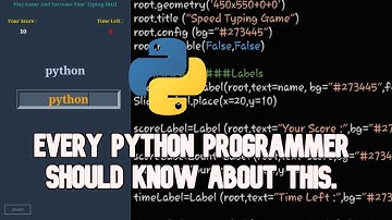 Every python programmer should try this cool project | speed typing game