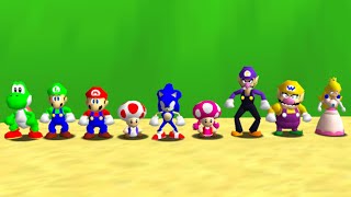 Super Mario 64 9 Players - Full Game 100% Walkthrough