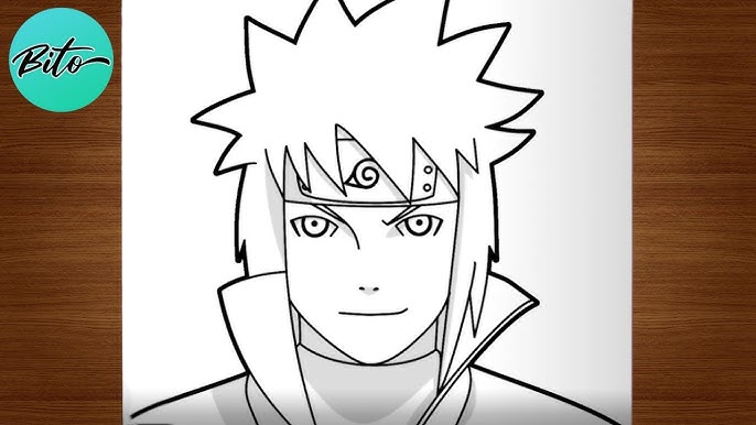 Como Desenhar o Minato de Naruto - Passo a Passo - Tutorial Minato