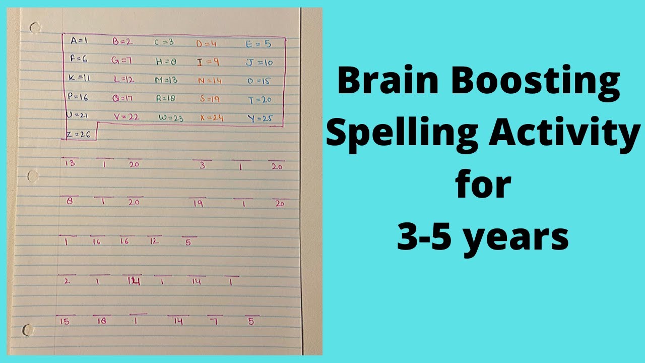 fun activity to improve spelling skills easy brain boosting riddle for kids 3 5 years youtube