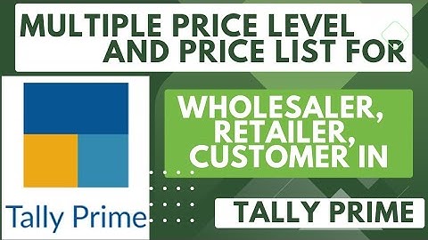 Multiple price list and pricelevel in tally prime 3.0!!Set price list for retailers and wholesaler#2