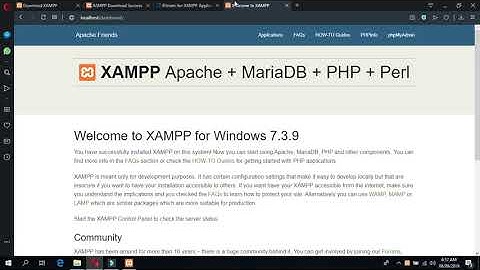 How to install xampp server on windows 10