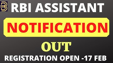 RBI Assistant 2022 Notification  OUT | EXAM DATE -26-27 MARCH
