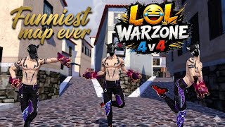 The Funniest Map Ever 🤣 Lol WarZone 4 VS 4 Craftland New Map 🗾 | Free Fire Craftland New Map Funny 