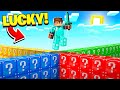 Playing LUCKY BLOCK WALLS in Minecraft!