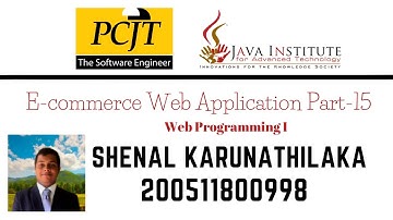 Web Project Task 15 | 1st Year | Semester 01 | Java Institute | Shenal Karunathilaka