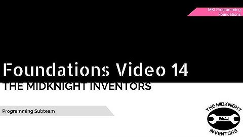 FRC Programming Foundations - Video 14