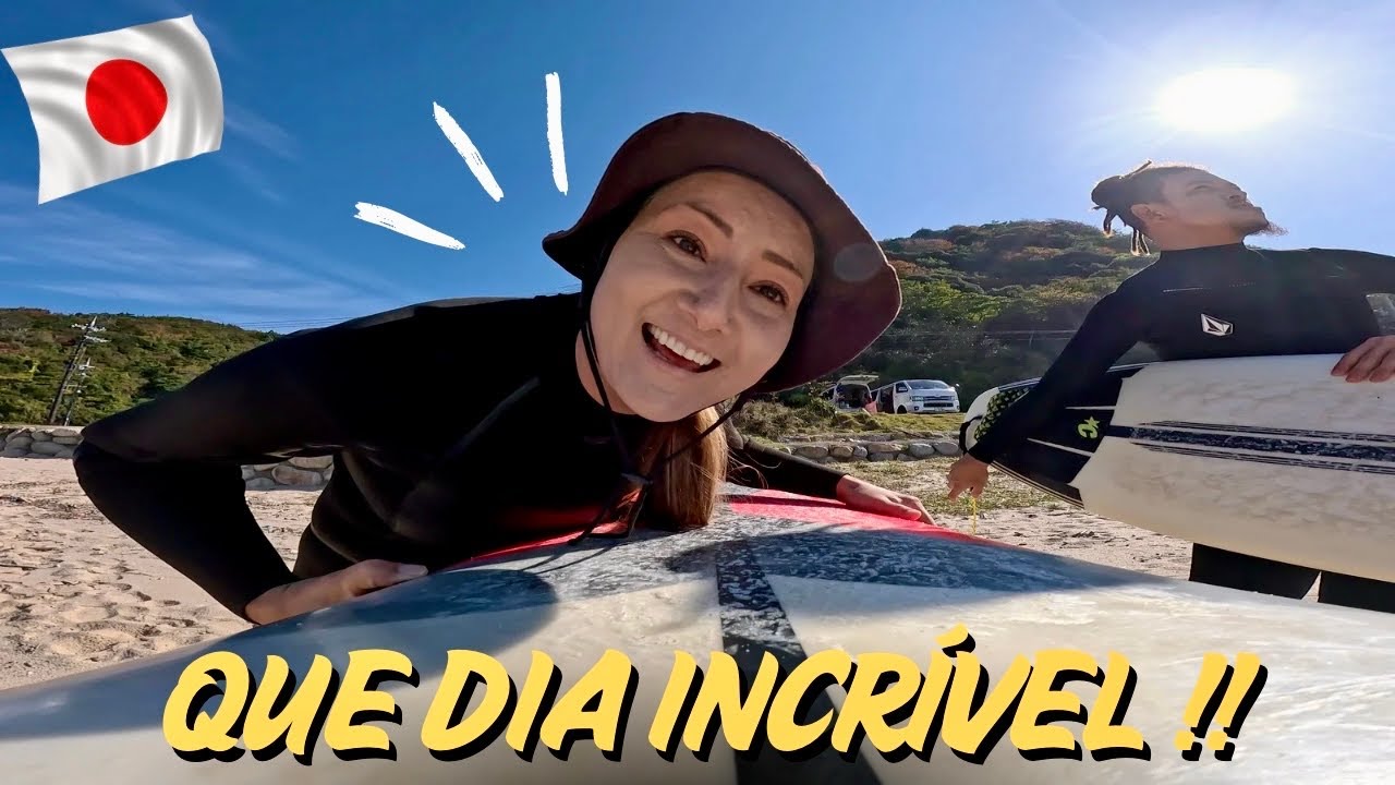 O MAR NO OUTONO DO JAPÃO É SURPREENDENTE 🌊🇯🇵🍂SURF EM FUKUI ! 