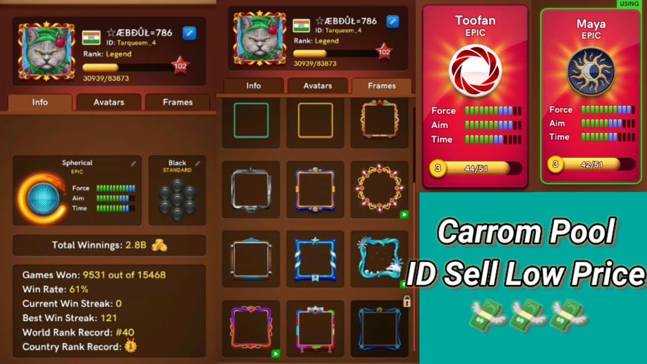 carrom disc pool id for sale/carrom pool maya toofan id sale carrom pool low rate id sale100%trusted