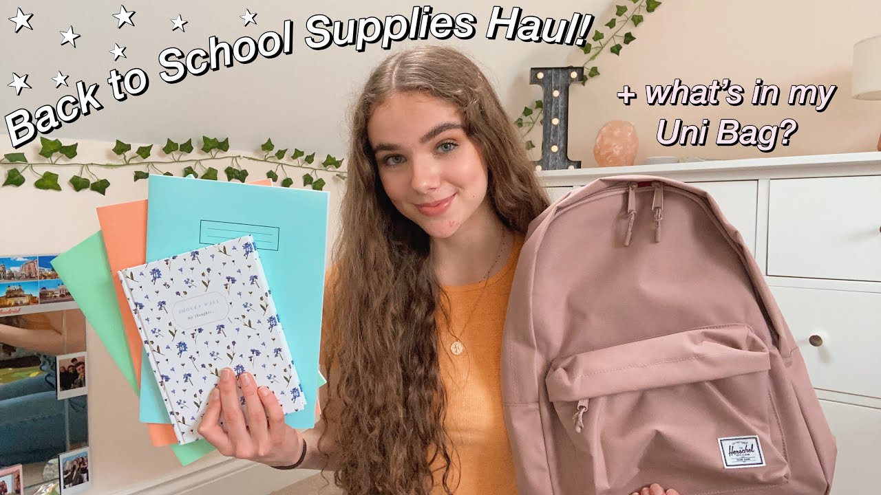Back to School Supplies Haul & What's in my University Backpack 2020 ...