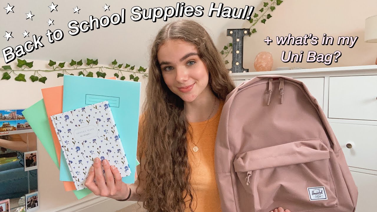 Back to School Supplies Haul & What's in my University Backpack 2020
