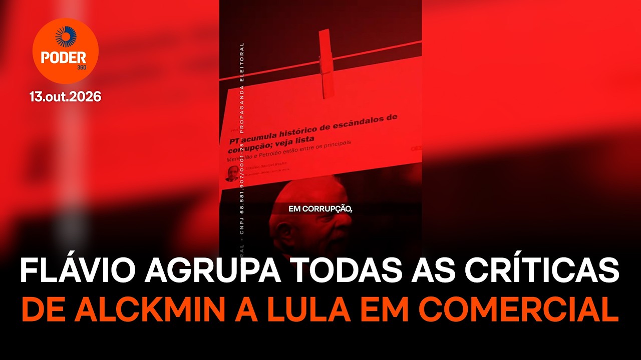 Flávio agrupa todas as críticas de Alckmin a Lula em comercial