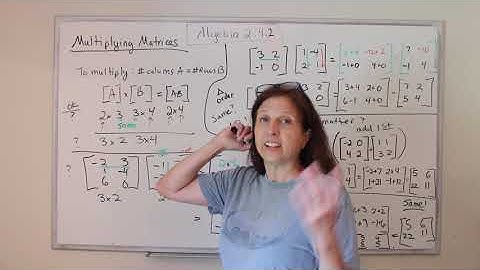 Algebra II: Multiplying Matrices (4.2)