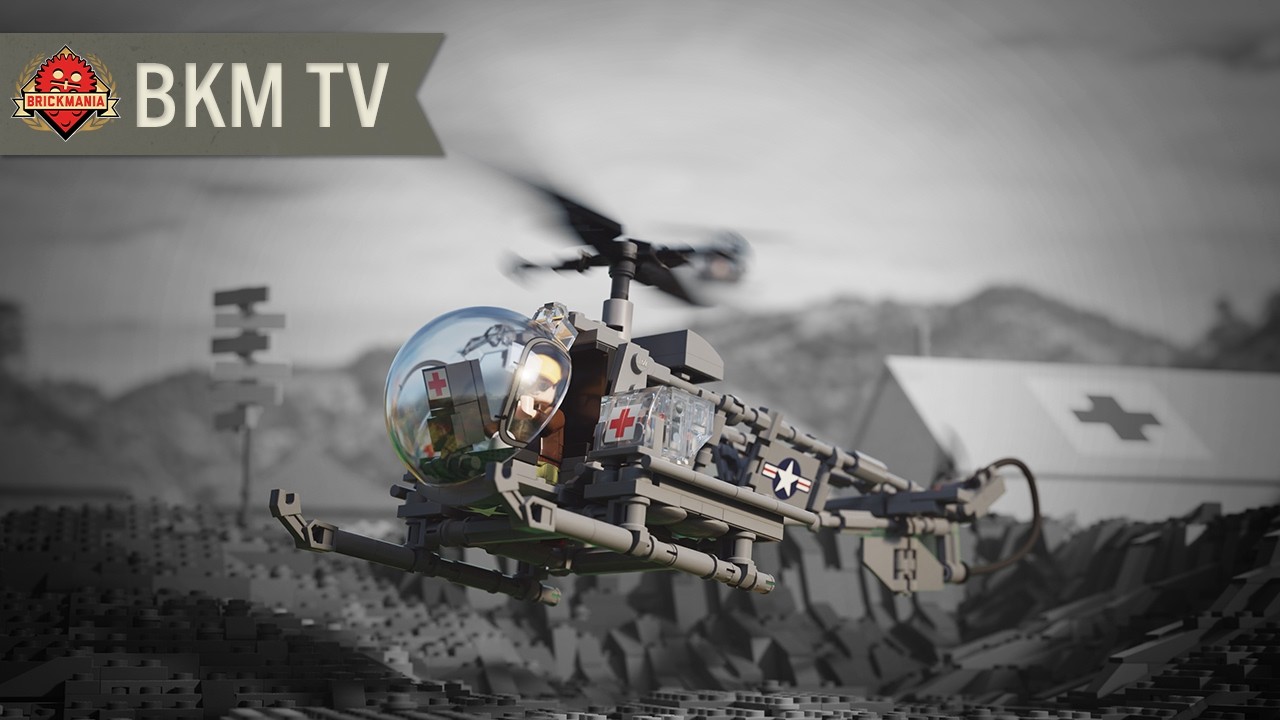 Bell® H-13 Sioux MASH Medivac Helicopter, M43 Ambulance, new