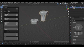A very short blender tutorial on creating bolts and nuts using the blender