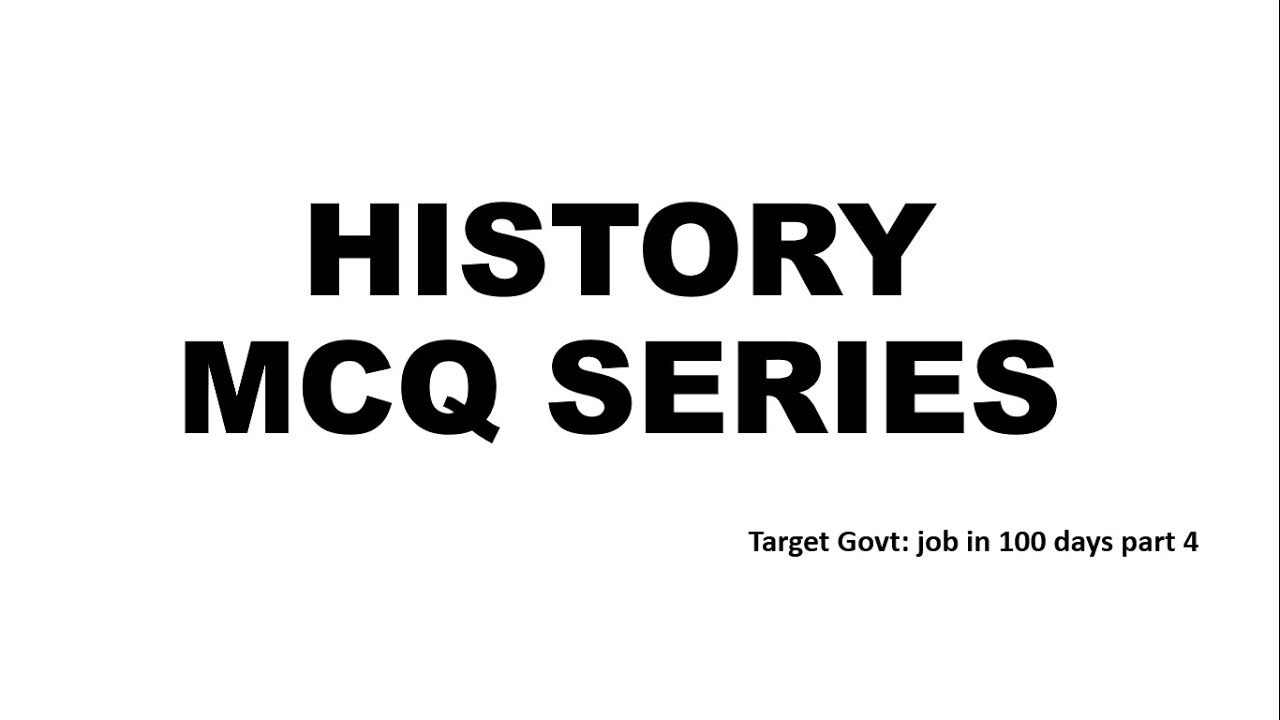History static MCQ's Target government job Most important questions