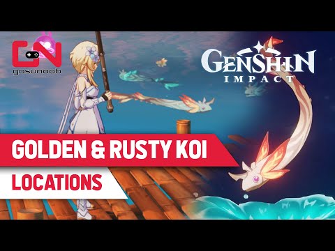 Golden Koi & Rusty Koi Locations - Genshin Impact Best Fishing Spots