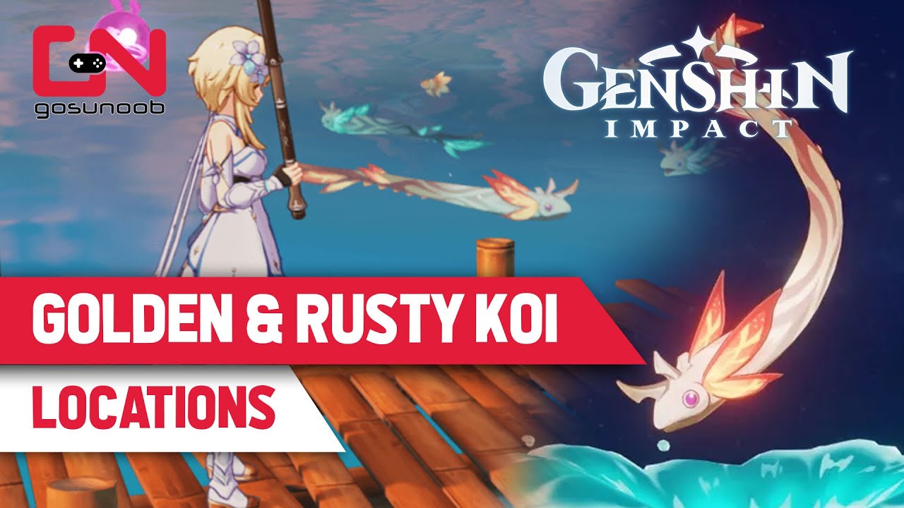 Golden Koi & Rusty Koi Locations Genshin Impact Best Fishing Spots