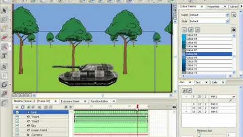 Integrate Swift 3D animation into Toon Boom Studio Example - Running Tank