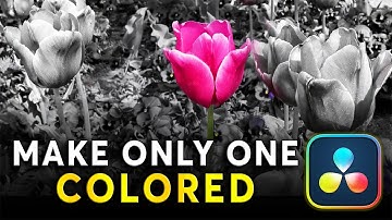 Make Only One Object Colored But the Rest Black & White | Davinci Resolve Tutorial