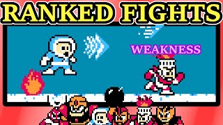 Ai Bosses Ranked Weakness Fights Mega Man 1 Original Damage League Mega Man Cpu Battle