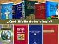 ¿Qué Biblia elegir?