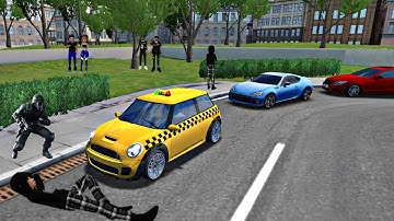 Taxi Sim 2020: 👮🏻‍♂️🚖 Mini Cooper Compact Car Taxi Drive GamePlay 👮🏻‍♂️🚖