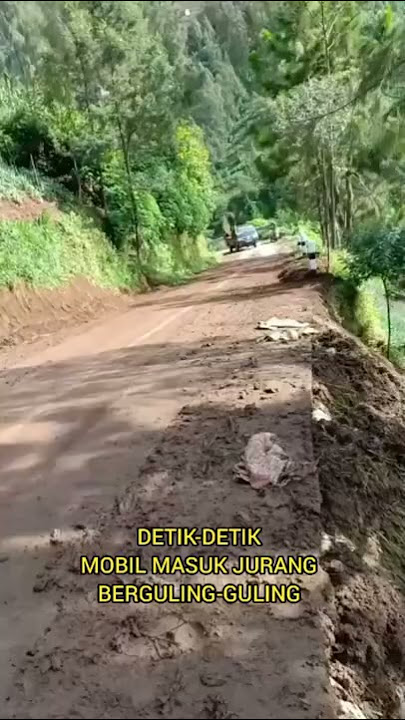 Detik-detik mobil masuk jurang terguling-guling