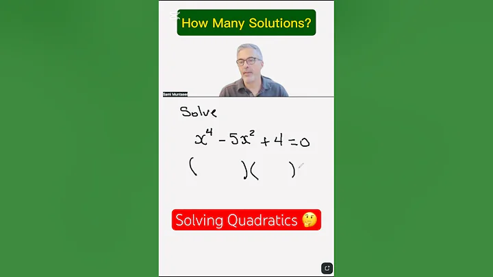 Solve x⁴ - 5x² + 4 = 0 in Seconds! 🔥 Quadratic Trick Explained | Math Shorts