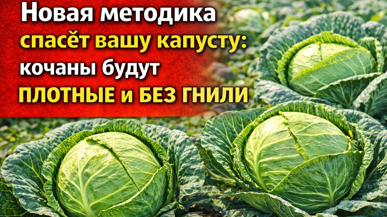 Новая методика спасёт вашу капусту: кочаны будут плотные и без гнили