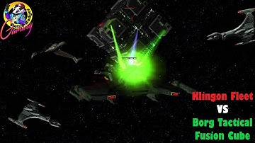 Klingon Fleet VS Borg Tactical FusioN Cube | Star Trek Ship Battles | Bridge Commander | Martok