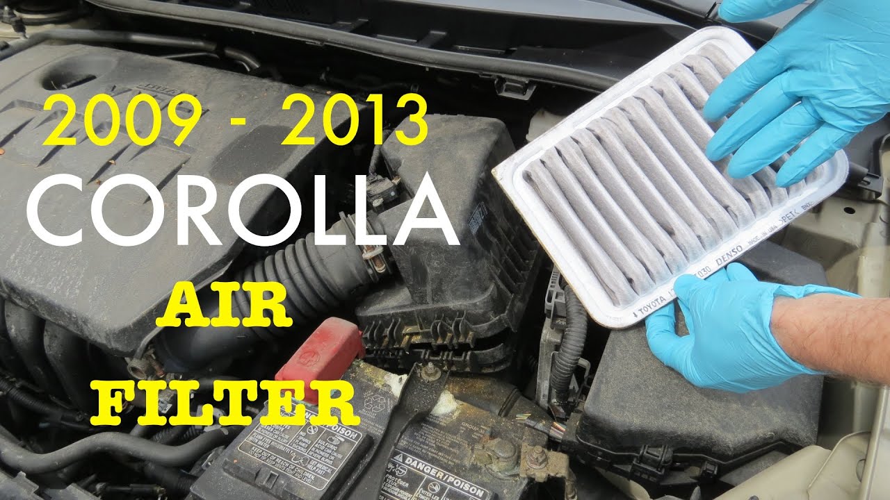 How to change your 2008 - 2013 Toyota Corolla Engine Air Filter - YouTube