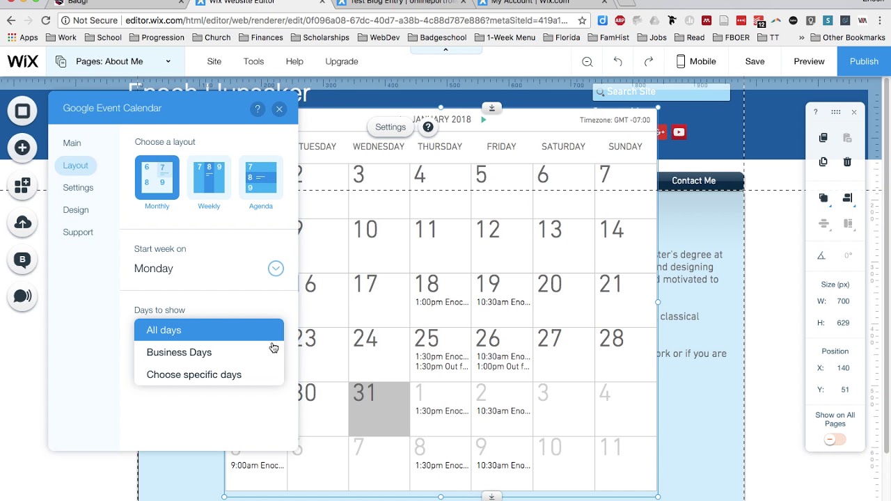 Embedding A Google Calendar Onto A Wix Site YouTube