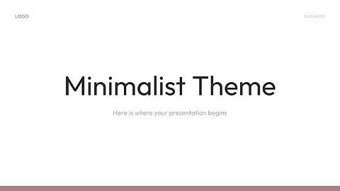 Minimalist Google Slides and PowerPoint Template Free Download