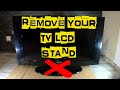 How to remove the samsung lcd tv stand  base