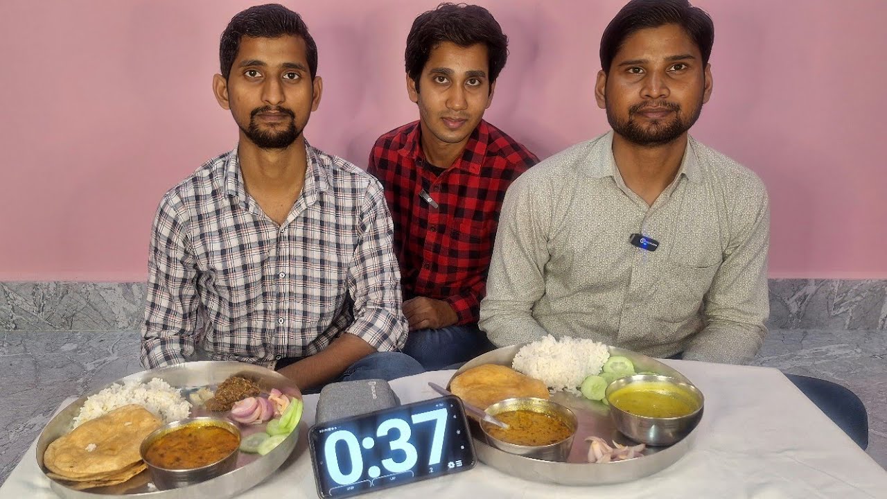 Paneer, Rice and salad and Poori challenge