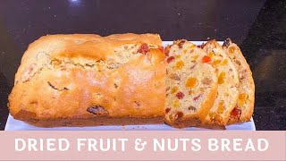 DRIED FRUIT AND NUTS LOAF CAKE BREAD: Easy Fruit Cake Recipe screenshot 5